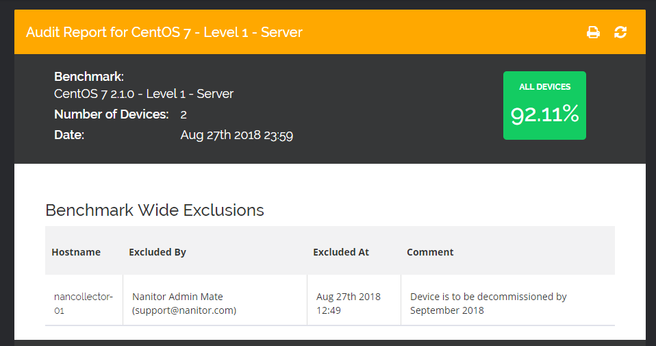 How to exclude a device from specific benchmark policies? Nanitor Knowledgebase